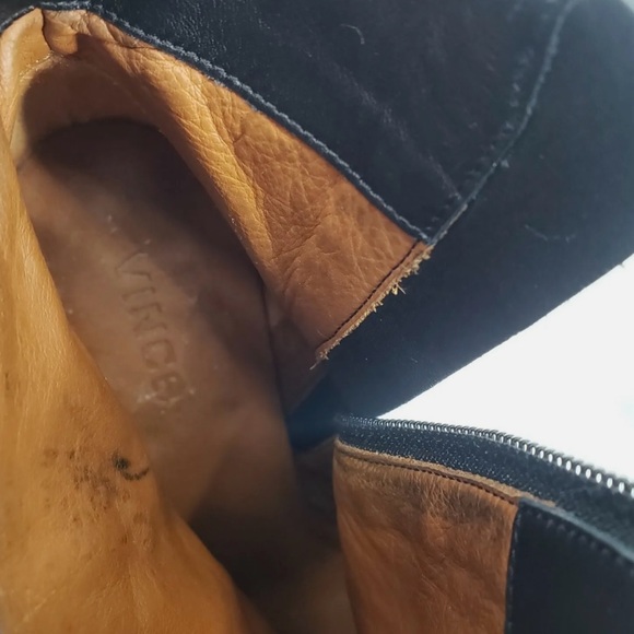 Vince Luisa Ankle Boots Black Leather - Picture 6 of 6